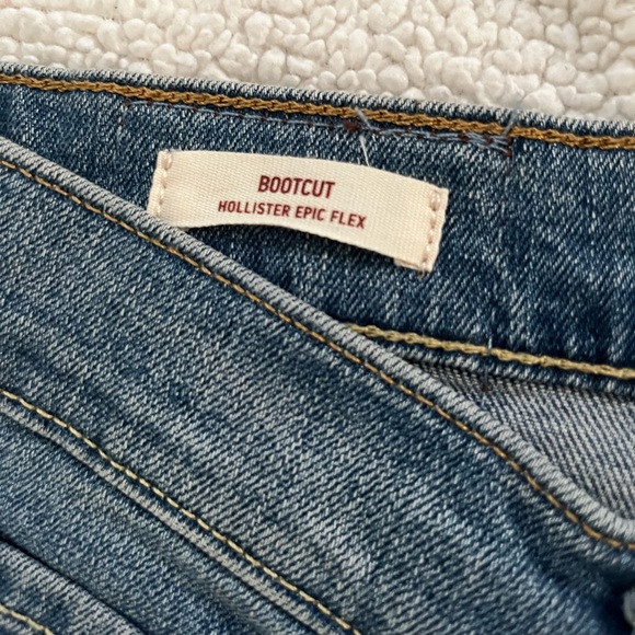 Hollister Men's Bootcut Jeans in Dark Blue - Picture 6 of 11